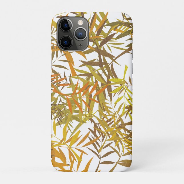 Coques Case-Mate iPhone Gold Bronze and Brown Willow Leaves (Dos)