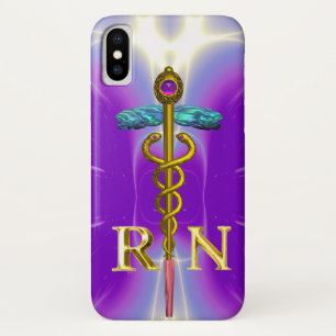 Case-Mate iPhone Case GOLD CADUCEUS SYMBOLE INFIRMIÈRE ENREGISTRÉ Purple