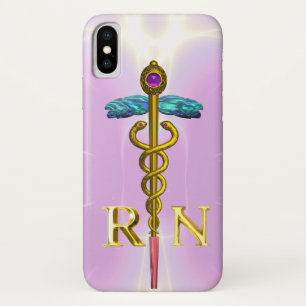 COQUE Case-Mate POUR iPhone GOLD CADUCEUS SYMBOLE INFIRMIÈRE INFIRMIÈRE CLAIR