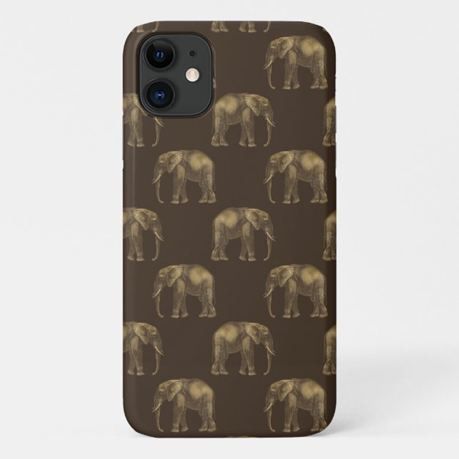Coques Case-Mate iPhone Gold Elephant Chic élégant élégant (Dos)