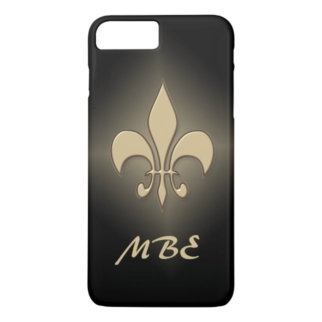 Coques Case-Mate iPhone Gold Fleur de Lis noir (Dos)