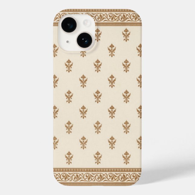 Coques Case-Mate iPhone Gold Floral (Verso)