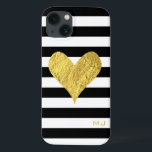 Etui iPhone 13 Gold Foil Heart<br><div class="desc">IDENTIFICATION ♡ Add your name, monogram, message, etc. ♡'use your favorite fonts. ♡ Add custom colors. PLEASE NOTE ♡ Colors Displayed online may vary slightly from the actual product. ♡ This design has element that are designed to look métallc gold, but no metallic ink or foil will be printed on...</div>
