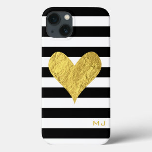 Etui iPhone 13 Gold Foil Heart