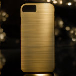 Case-Mate iPhone Case Gold Foil Motif métallique de luxe<br><div class="desc">Gold Foil Luxury Faux Metallic Acier Inoxydable Monogramme Motif simple et élégant Coque. Ce coque Motif peut être customisé pour inclure votre prénom. Veuillez contacter le concepteur pour obtenir des produits de correspondance personnalisés.</div>