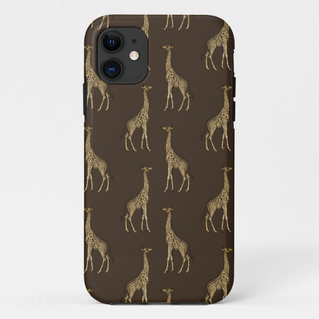Coques Case-Mate iPhone Gold Giraffe African Safari Chic élégant (Dos)