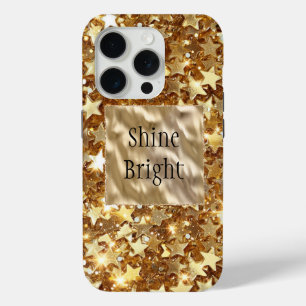 Coque Case-Mate iPhone Gold Glam Stars Confetti