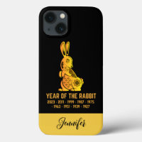 Gold Gradient Année Du Lapin Zodiac Nom Noir