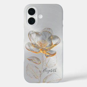 Coque Pour iPhone 16 Gold Rose Silver Ajouter un nom