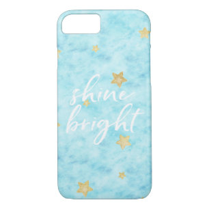 Case-Mate iPhone Case Gold Sky Blue Stars Aquarelle brillante