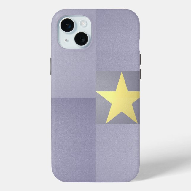 Coques Case-Mate iPhone Gold Star Excellence chic texturé Périwinkle (Verso)