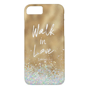 Case-Mate iPhone Case Gold Walk in Love Bible Verse
