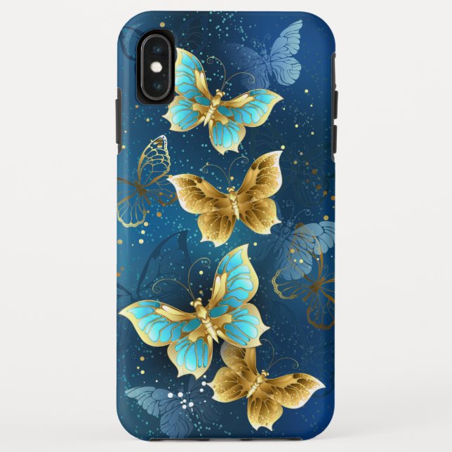Coques Case-Mate iPhone Golden butterflies (Dos)