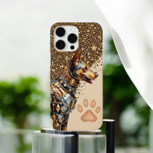 Coque iPhone 16 Pro Max Golden Doberman Glam
