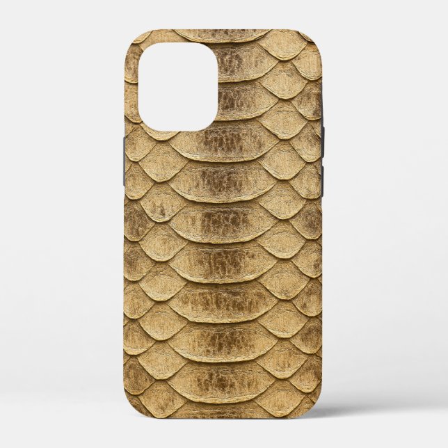 Coques Case-Mate iPhone Golden Fish Scale Phone Case – Shimmering Elegance (Verso)
