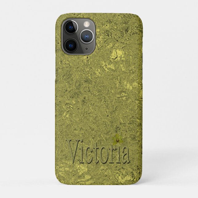 Coques Case-Mate iPhone Golden Flecks Victoria Nom Design, (Dos)