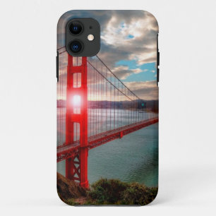 Coque Case-Mate Pour iPhone Golden gate bridge avec Sun brillant