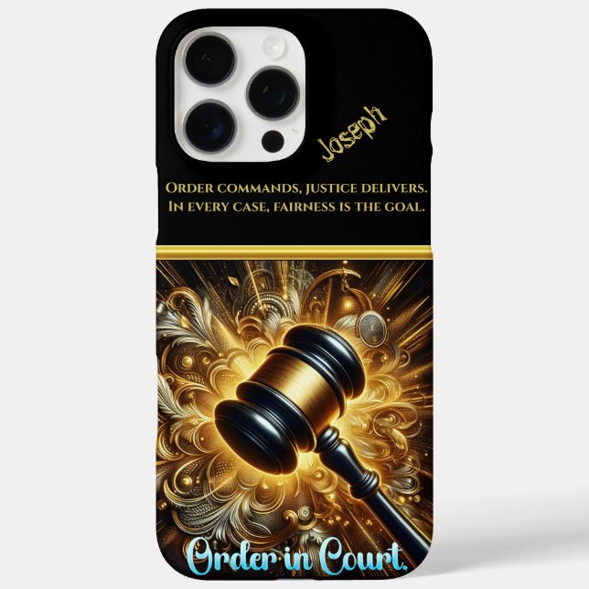 Coques Case-Mate iPhone Golden Gavel : Justice et autorité (Verso)