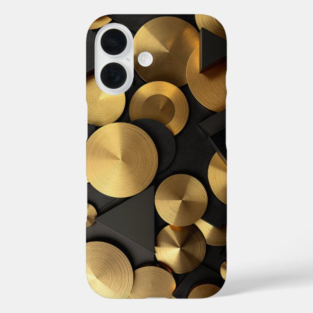 Coques Case-Mate iPhone Golden Geometry Luxury Abstrait (Verso)