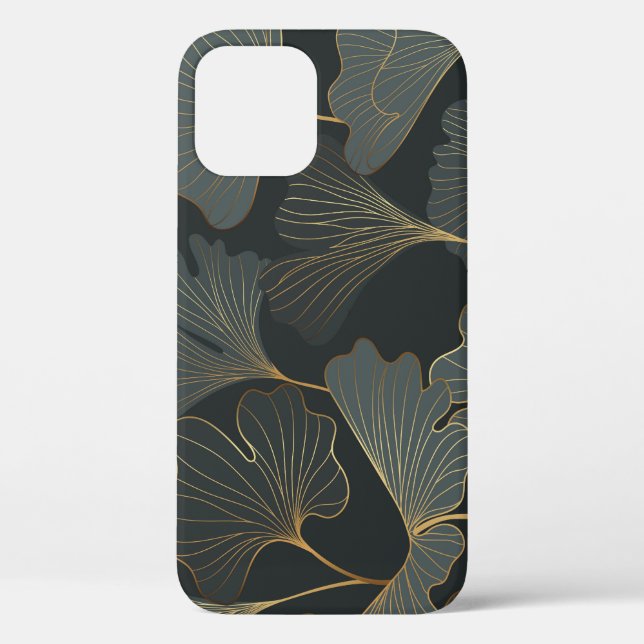 Coques Case-Mate iPhone Golden Ginkgo : Luxueux Déco Floral. (Verso)
