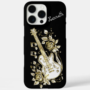 Coque iPhone 16 Pro Max Golden Guitar frappe Parfait Chord