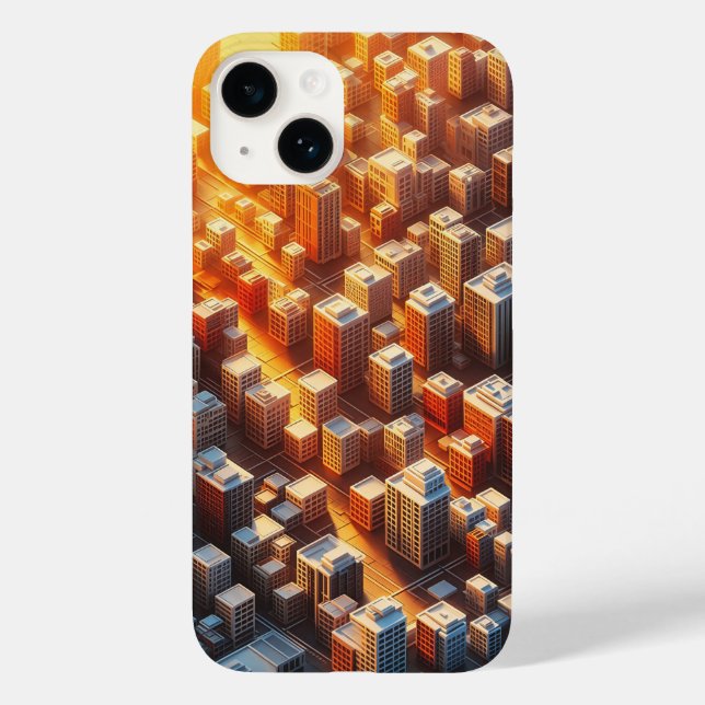 Coques Case-Mate iPhone Golden Hour Cityscape Phone Case - Isometric 3D  (Verso)
