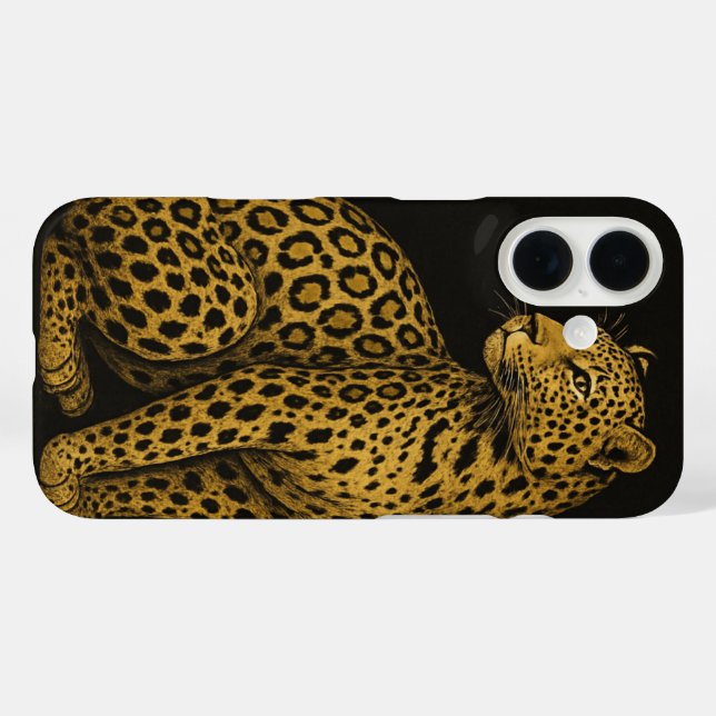 Coques Case-Mate iPhone Golden Leopard Elegance - Luxurious Regal iPhone C (Verso (horizontal))