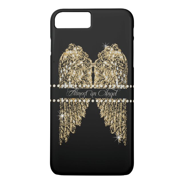 Coques Case-Mate iPhone Golden n Diamond Jewel Look Angel Ailes Bling (Dos)