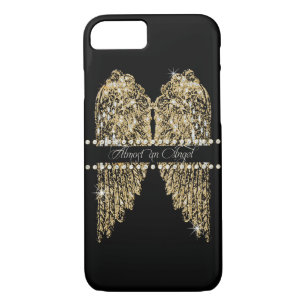 Coque Case-Mate Pour iPhone Golden n Diamond Jewel Look Angel Ailes Bling