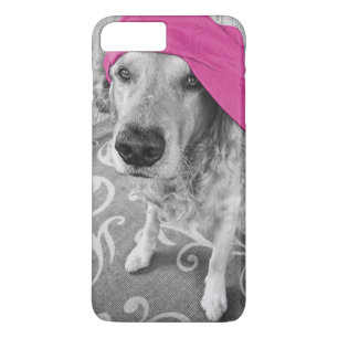Case-Mate iPhone Case Golden Retriever avec casquette rose
