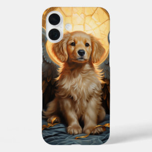 Coque Pour iPhone 16 Plus Golden Retriever chiot Angel