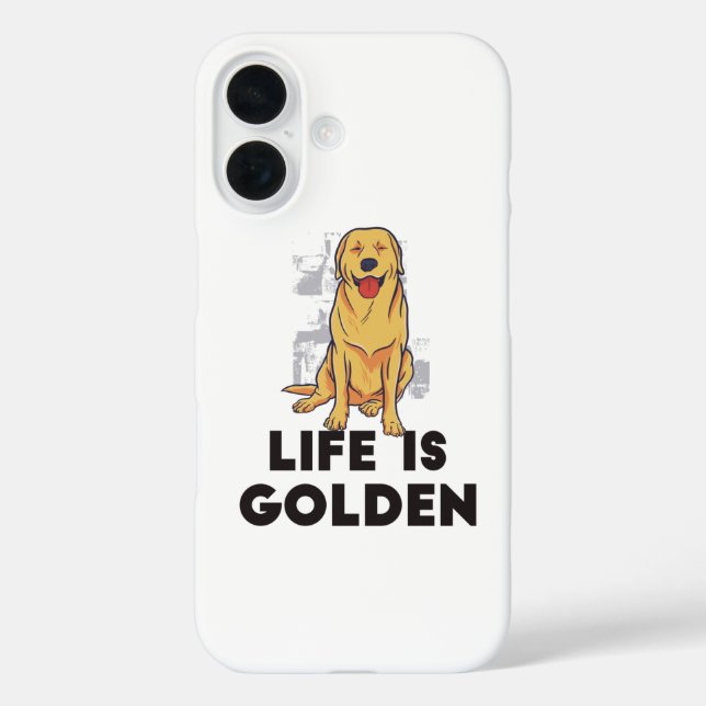 Coques Case-Mate iPhone Golden Retriever Dog - La vie est dorée (Verso)