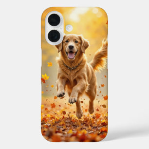 Coque Pour iPhone 16 Golden Retriever En Automne Woods