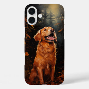 Coque Pour iPhone 16 Plus Golden Retriever la nuit