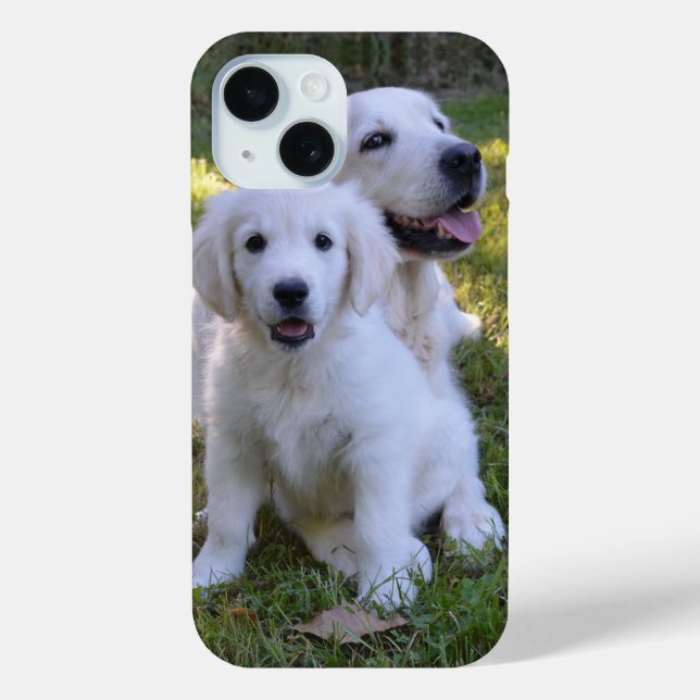 Coques Case-Mate iPhone Golden Retriever maman et chiot (Verso)