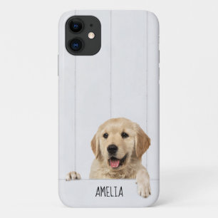 Case-Mate iPhone Case Golden Retriever sur le bois blanc
