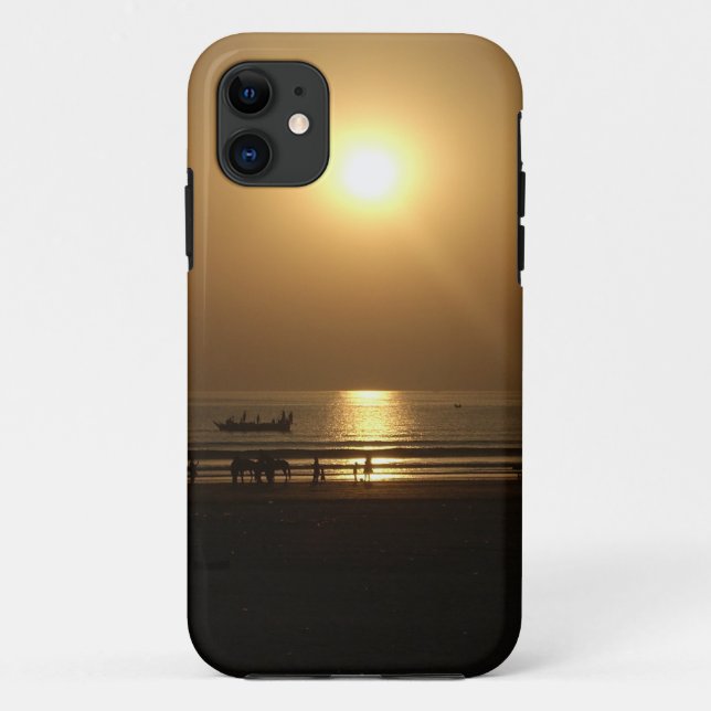 Coques Case-Mate iPhone Golden Summer Sunset Réflexion sur la plage (Dos)