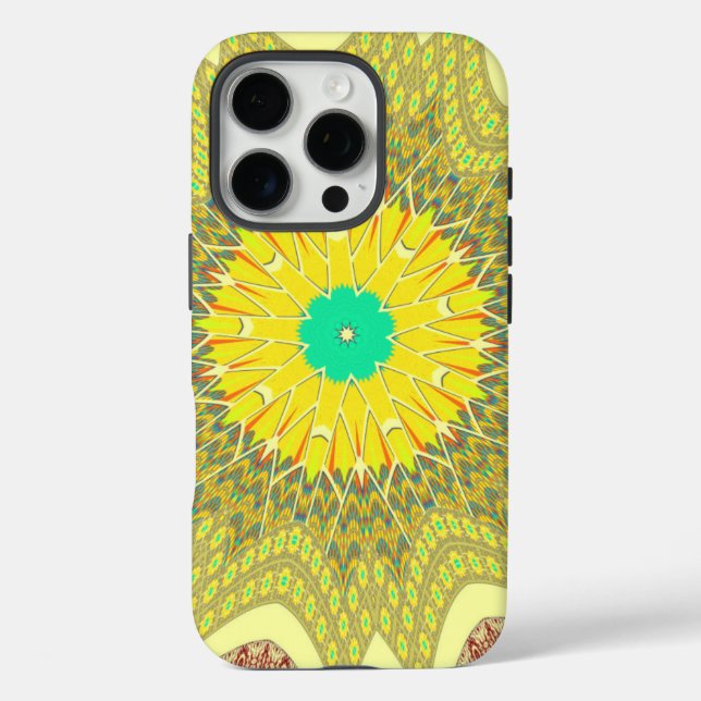 Coques Case-Mate iPhone Golden Yellow African ethnie tribale motif Art (Verso)