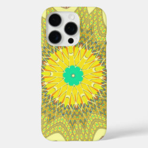 Coque iPhone 16 Pro Golden Yellow African ethnie tribale motif Art