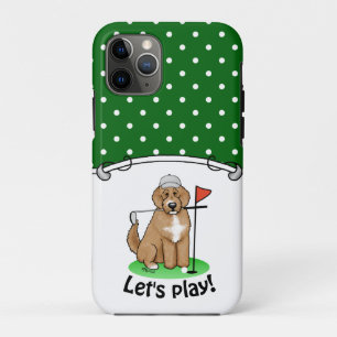Case-Mate iPhone Case Goldendoodle Chien Jouer Golf (rouge whmk2) Plaisi