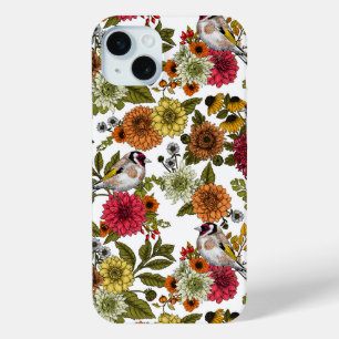 Coque Case-Mate iPhone Goldfinies et fleurs