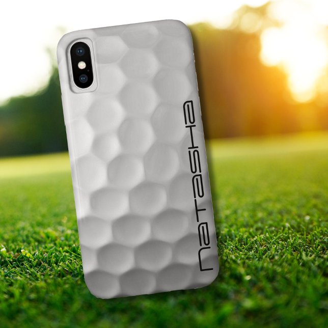 Coques Case-Mate iPhone Golf Ball Dimples motif avec texte personnalisé (Créateur téléchargé)