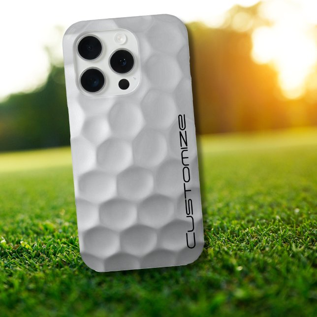 Coques Case-Mate iPhone Golf Ball Dimples motif avec texte personnalisé (Créateur téléchargé)