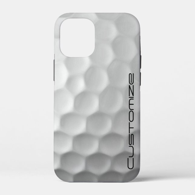 Coques Case-Mate iPhone Golf Ball Dimples motif avec texte personnalisé (Verso)