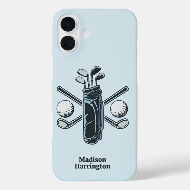 Coques Case-Mate iPhone Golf du texte et des couleurs personnalisés (Verso)
