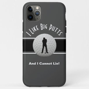 Case-Mate iPhone Case Golf J'aime les Gros Putt Humour Amusement Noir Gr