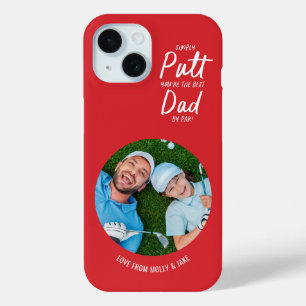 Coque Case-Mate iPhone Golf papa moderne typographie rouge cadeau photo