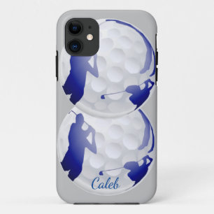 Case-Mate iPhone Case Golfer Golf Ball avec Man Golfing Nom sur mesure