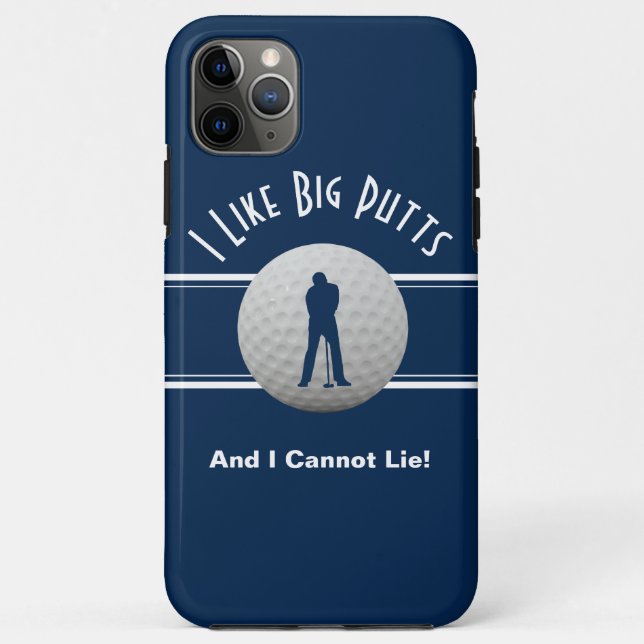 Coques Case-Mate iPhone Golfer Humour Big Putts Golf Amusants Blue Sports  (Dos)