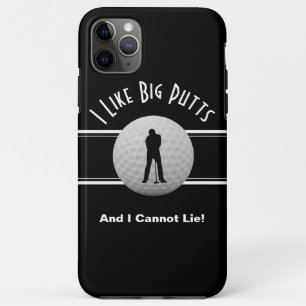 Case-Mate iPhone Case Golfer I Like Big Putts Golf Humour Amusant Noir B